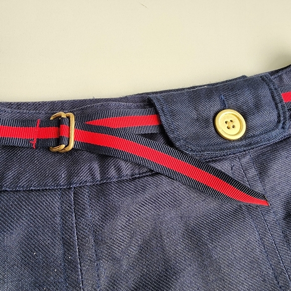 Blue Mini A-line Pleated Skirt for Casual - Picture 5 of 12